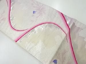 アンティーク　花模様織り出し袋帯(材料)